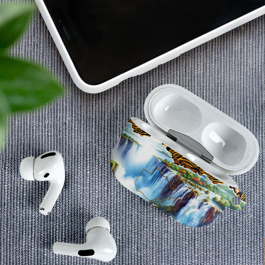 Zambian Heritage Independence 1964 AirPods Case Traditional African Seamless Pattern