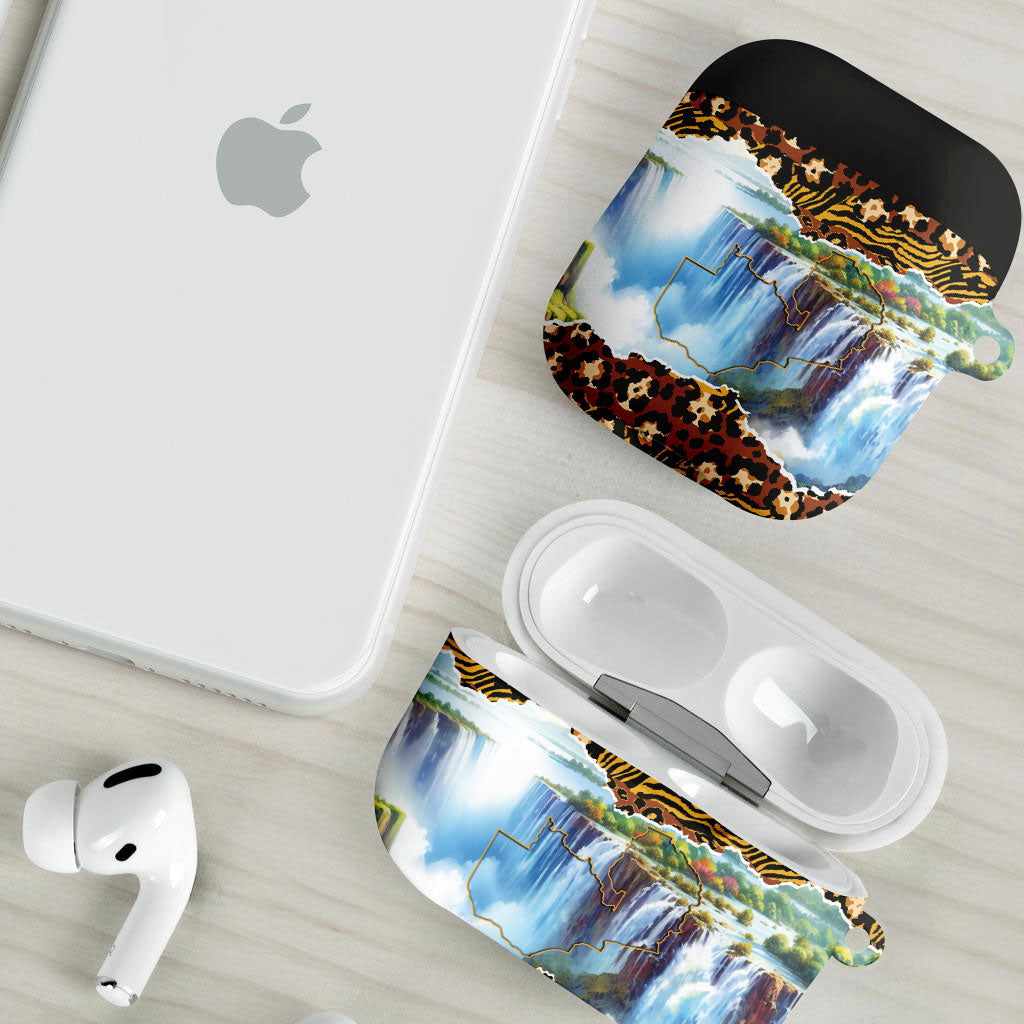 Zambian Heritage Independence 1964 AirPods Case Traditional African Seamless Pattern