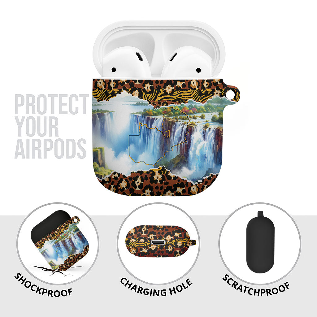 Zambian Heritage Independence 1964 AirPods Case Traditional African Seamless Pattern