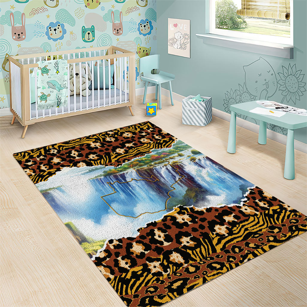Zambian Heritage Independence 1964 Area Rug Traditional African Seamless Pattern