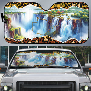 Zambian Heritage Independence 1964 Auto Sun Shade Traditional African Seamless Pattern