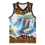 Zambian Heritage Independence 1964 Basketball Jersey Traditional African Seamless Pattern