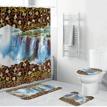 Zambian Heritage Independence 1964 Bathroom Set Traditional African Seamless Pattern