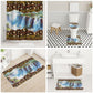 Zambian Heritage Independence 1964 Bathroom Set Traditional African Seamless Pattern