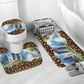 Zambian Heritage Independence 1964 Bathroom Set Traditional African Seamless Pattern