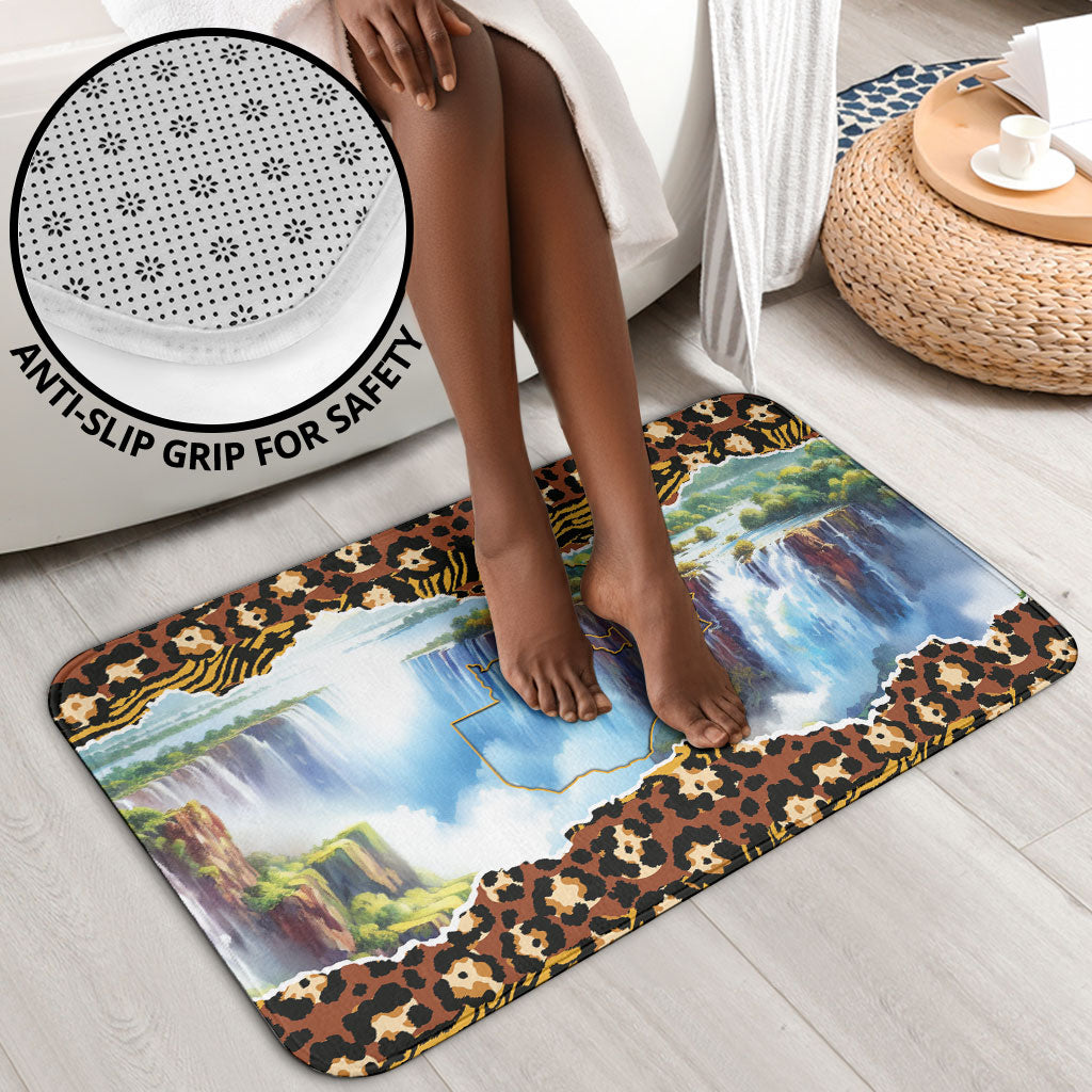 Zambian Heritage Independence 1964 Bathroom Set Traditional African Seamless Pattern