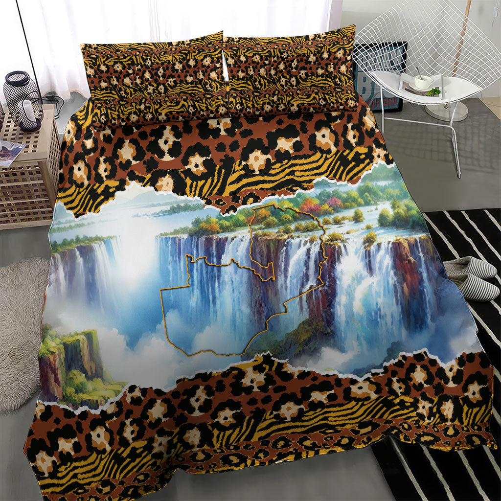 Zambian Heritage Independence 1964 Bedding Set Traditional African Seamless Pattern