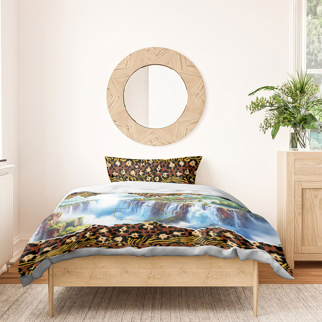 Zambian Heritage Independence 1964 Bedding Set Traditional African Seamless Pattern