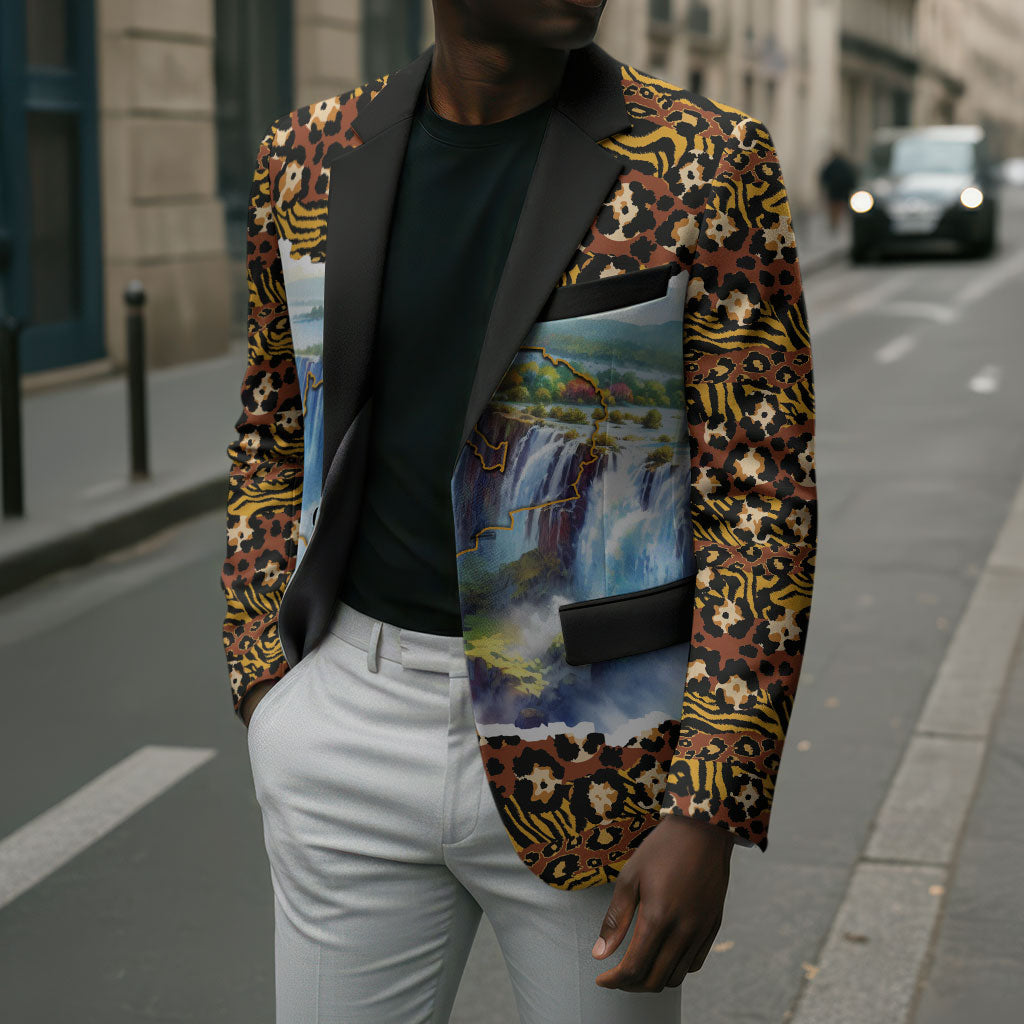 Zambian Heritage Independence 1964 Blazer Traditional African Seamless Pattern