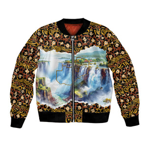 Zambian Heritage Independence 1964 Bomber Jacket Traditional African Seamless Pattern