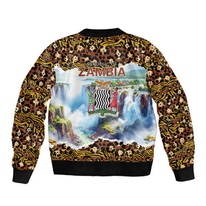 Zambian Heritage Independence 1964 Bomber Jacket Traditional African Seamless Pattern