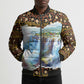 Zambian Heritage Independence 1964 Bomber Puffer Jacket Traditional African Seamless Pattern