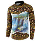 Zambian Heritage Independence 1964 Button Sweatshirt Traditional African Seamless Pattern