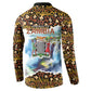 Zambian Heritage Independence 1964 Button Sweatshirt Traditional African Seamless Pattern