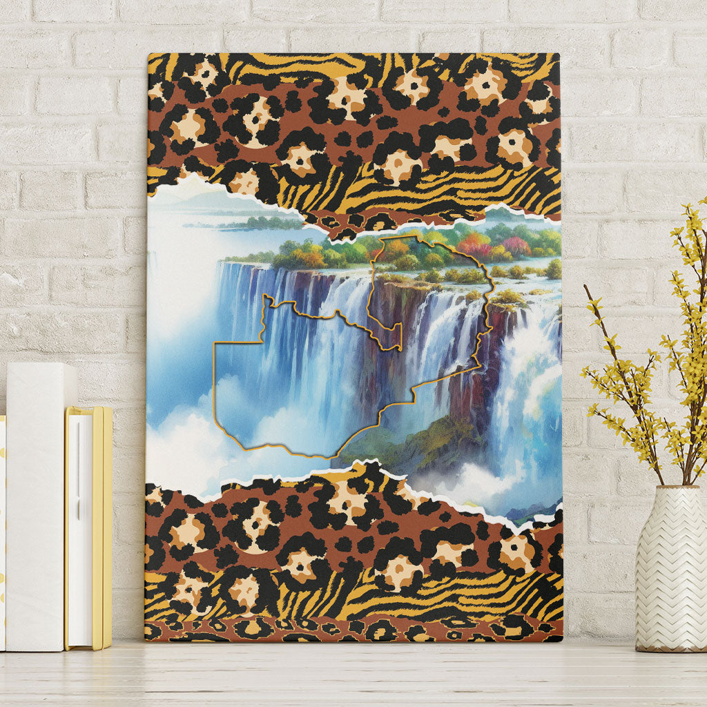 Zambian Heritage Independence 1964 Canvas Wall Art Traditional African Seamless Pattern