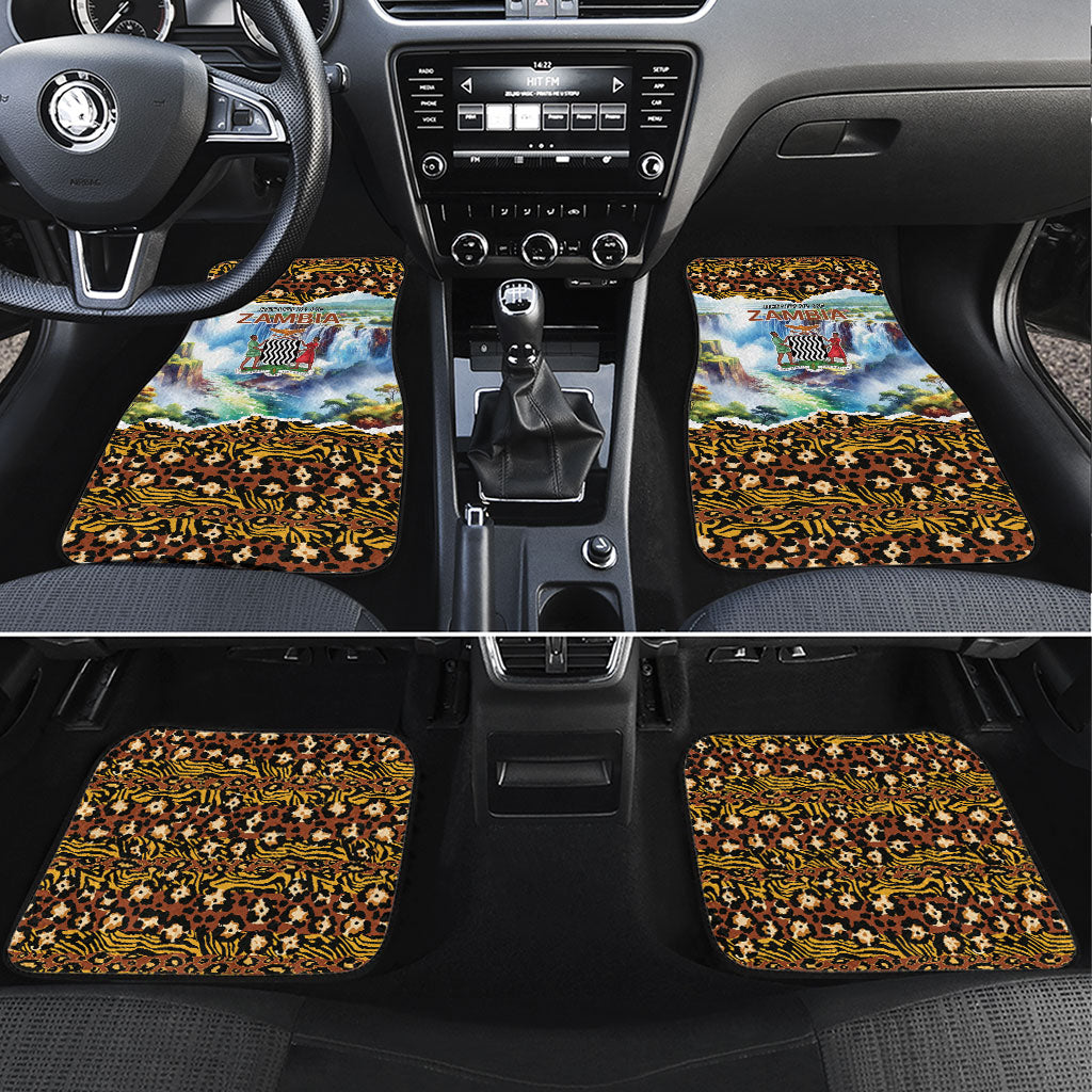 Zambian Heritage Independence 1964 Car Mats Traditional African Seamless Pattern