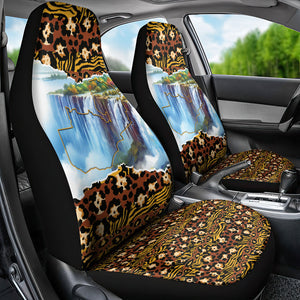 Zambian Heritage Independence 1964 Car Seat Cover Traditional African Seamless Pattern