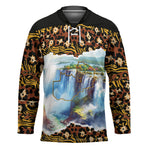 Zambian Heritage Independence 1964 Hockey Jersey Traditional African Seamless Pattern