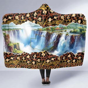 Zambian Heritage Independence 1964 Hooded Blanket Traditional African Seamless Pattern