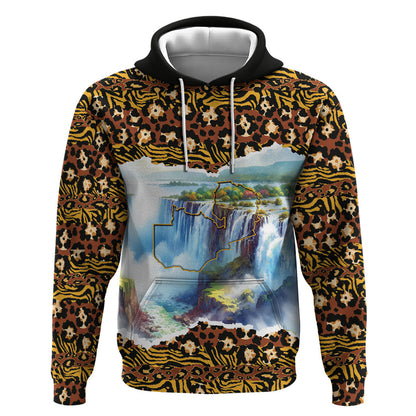 Zambian Heritage Independence 1964 Hoodie Traditional African Seamless Pattern