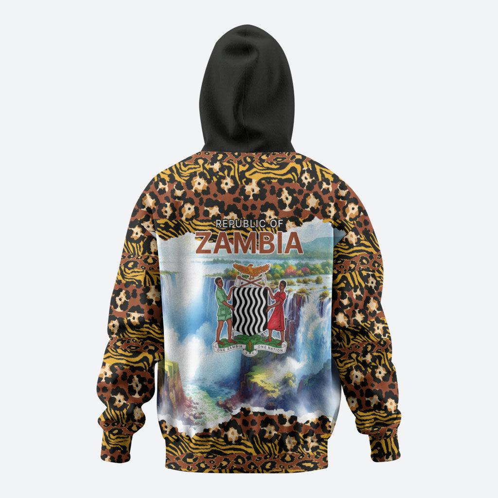 Zambian Heritage Independence 1964 Hoodie Traditional African Seamless Pattern