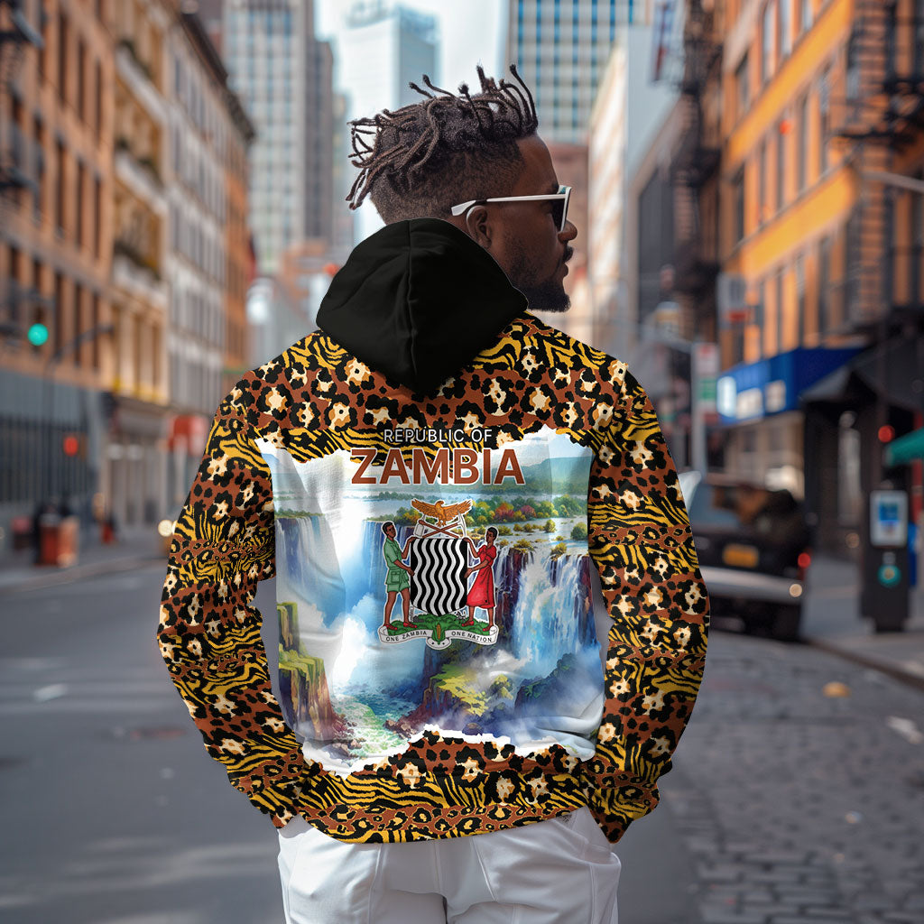 Zambian Heritage Independence 1964 Hoodie Traditional African Seamless Pattern