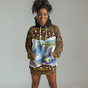 Zambian Heritage Independence 1964 Hoodie Dress Traditional African Seamless Pattern