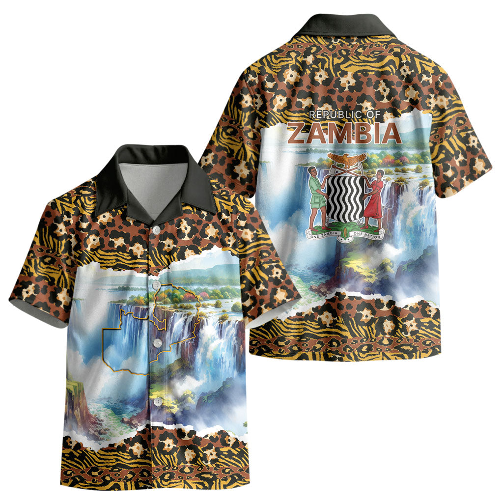 Zambian Heritage Independence 1964 Kid Hawaiian Shirt Traditional African Seamless Pattern