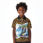 Zambian Heritage Independence 1964 Kid Polo Shirt Traditional African Seamless Pattern