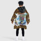 Zambian Heritage Independence 1964 Kid Wearable Blanket Hoodie Traditional African Seamless Pattern