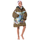 Zambian Heritage Independence 1964 Kid Wearable Blanket Hoodie Traditional African Seamless Pattern
