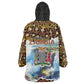 Zambian Heritage Independence 1964 Kid Wearable Blanket Hoodie Traditional African Seamless Pattern