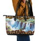 Zambian Heritage Independence 1964 Leather Tote Bag Traditional African Seamless Pattern