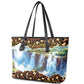 Zambian Heritage Independence 1964 Leather Tote Bag Traditional African Seamless Pattern