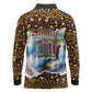 Zambian Heritage Independence 1964 Long Sleeve Polo Shirt Traditional African Seamless Pattern