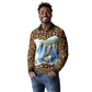 Zambian Heritage Independence 1964 Long Sleeve Polo Shirt Traditional African Seamless Pattern