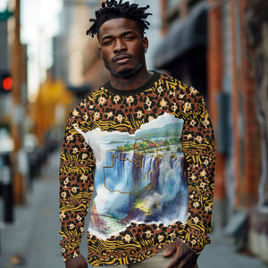 Zambian Heritage Independence 1964 Long Sleeve Shirt Traditional African Seamless Pattern