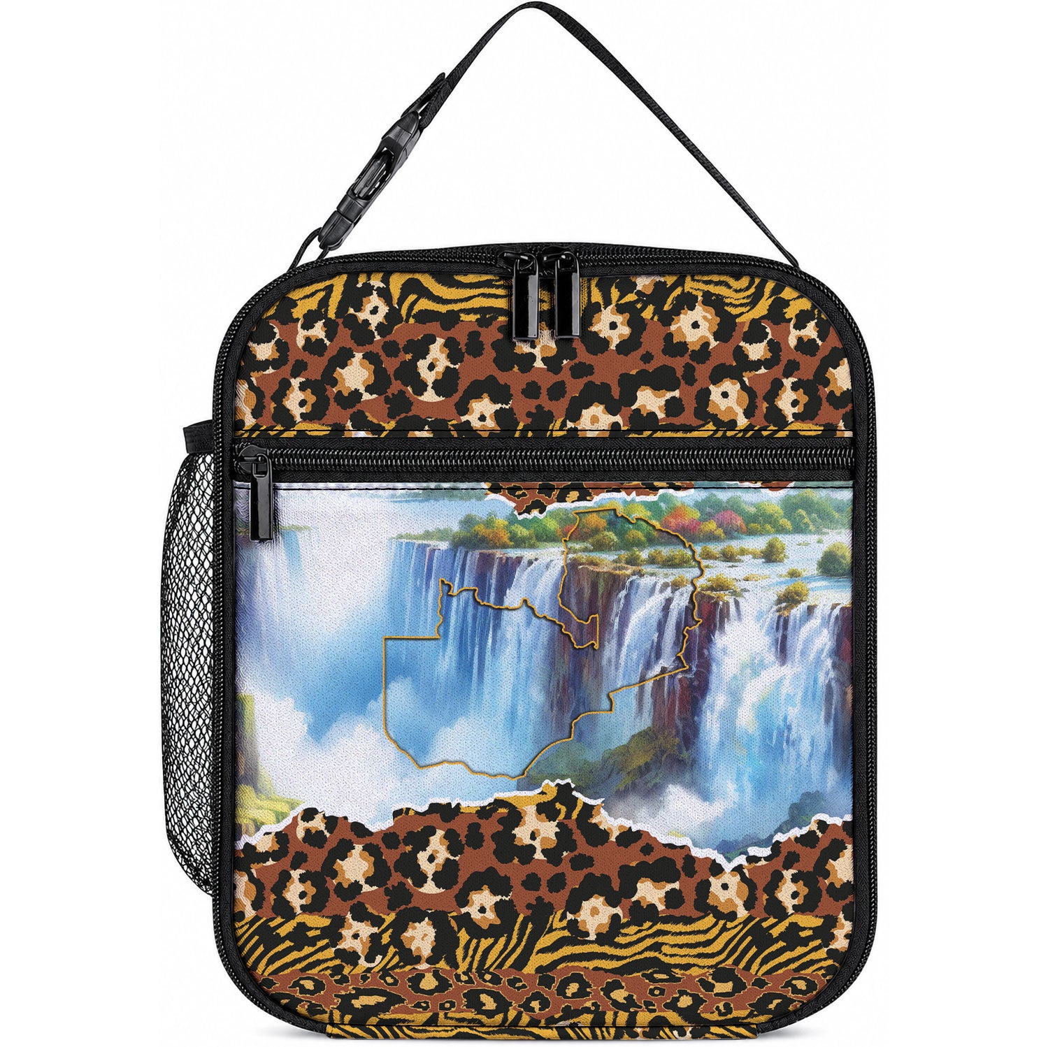 Zambian Heritage Independence 1964 Lunch Bag Traditional African Seamless Pattern