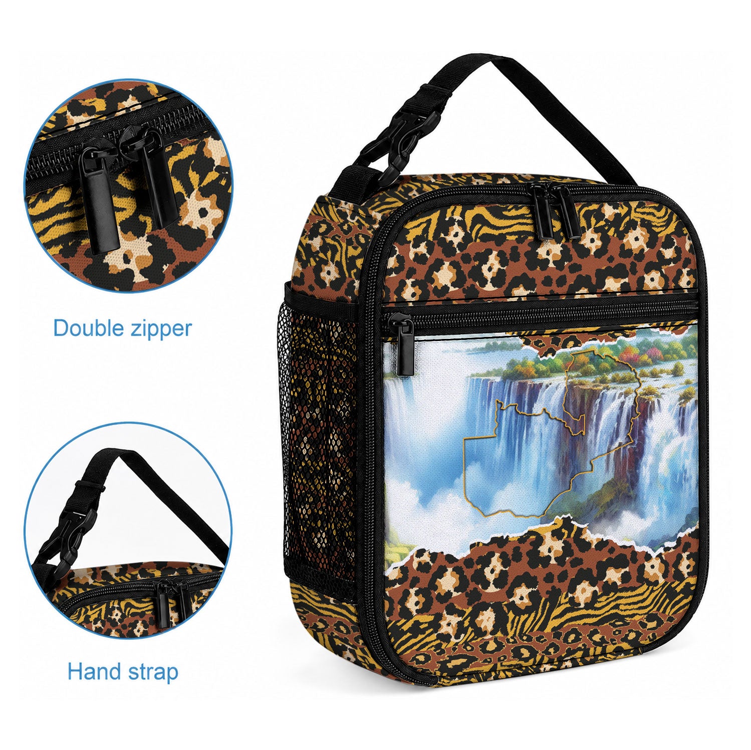 Zambian Heritage Independence 1964 Lunch Bag Traditional African Seamless Pattern