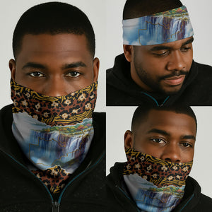 Zambian Heritage Independence 1964 Neck Gaiter Traditional African Seamless Pattern