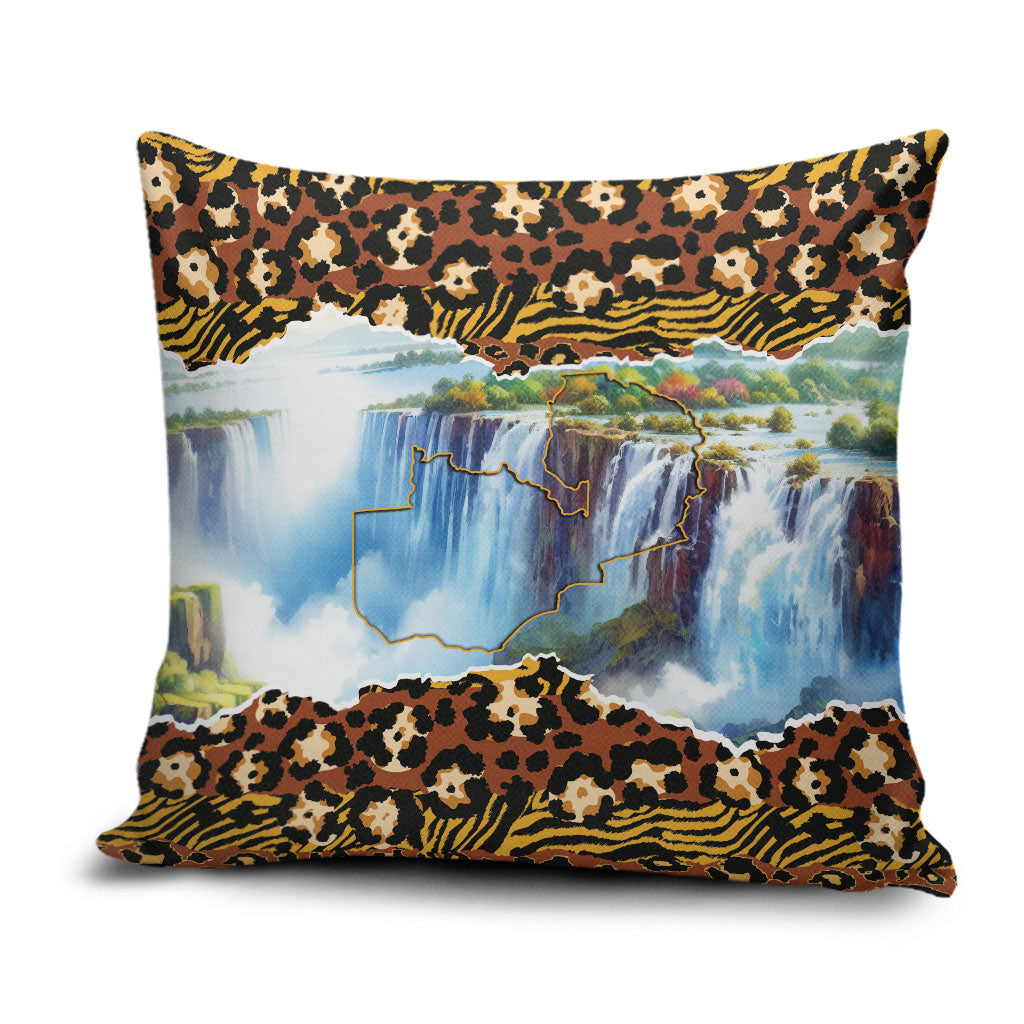 Zambian Heritage Independence 1964 Pillow Cover Traditional African Seamless Pattern