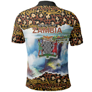 Zambian Heritage Independence 1964 Polo Shirt Traditional African Seamless Pattern