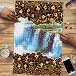 Zambian Heritage Independence 1964 Puzzle Traditional African Seamless Pattern
