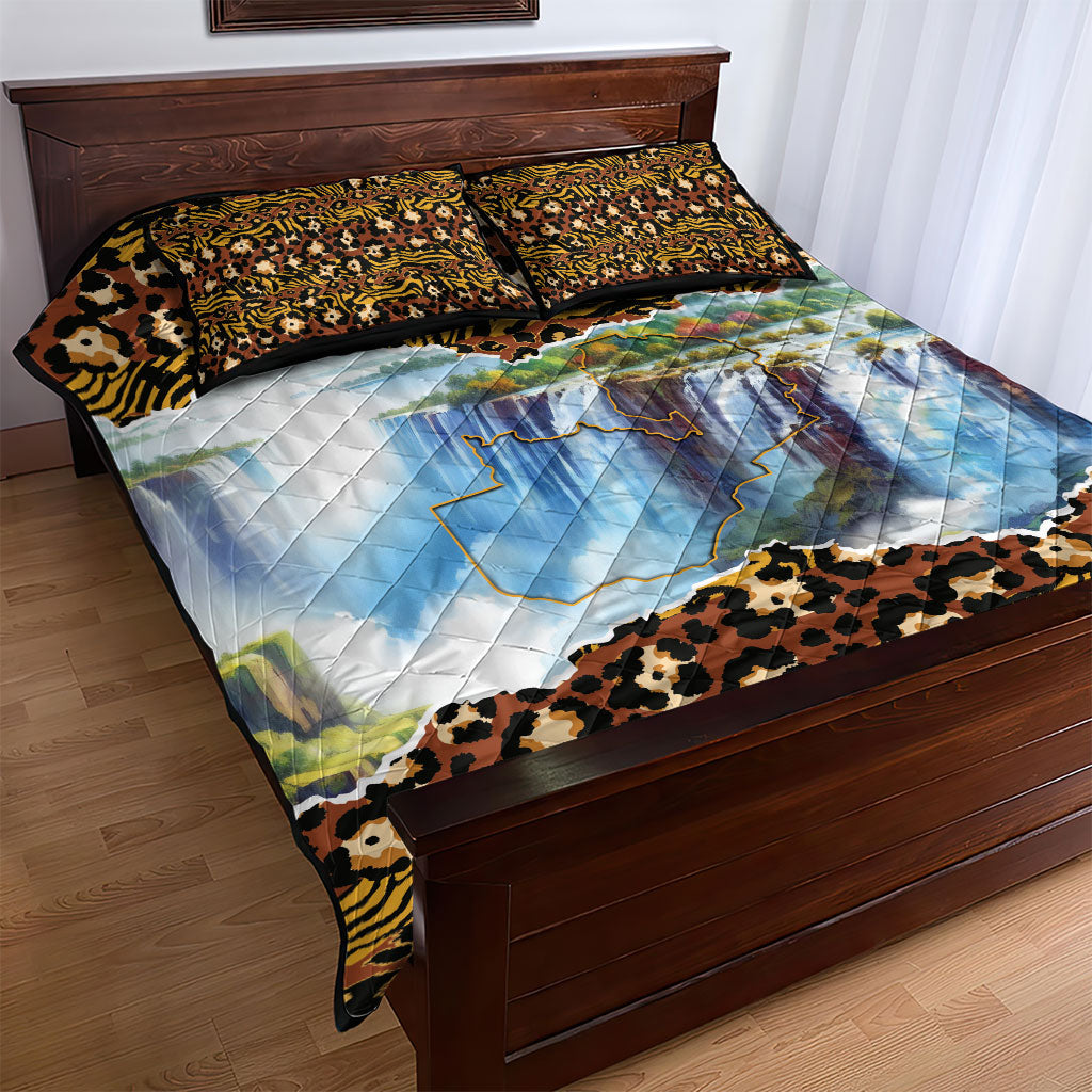 Zambian Heritage Independence 1964 Quilt Bed Set Traditional African Seamless Pattern