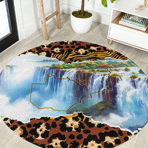Zambian Heritage Independence 1964 Round Carpet Traditional African Seamless Pattern