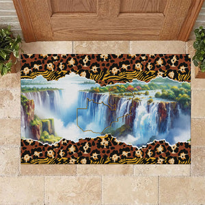 Zambian Heritage Independence 1964 Rubber Doormat Traditional African Seamless Pattern