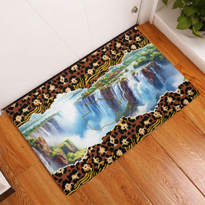 Zambian Heritage Independence 1964 Rubber Doormat Traditional African Seamless Pattern