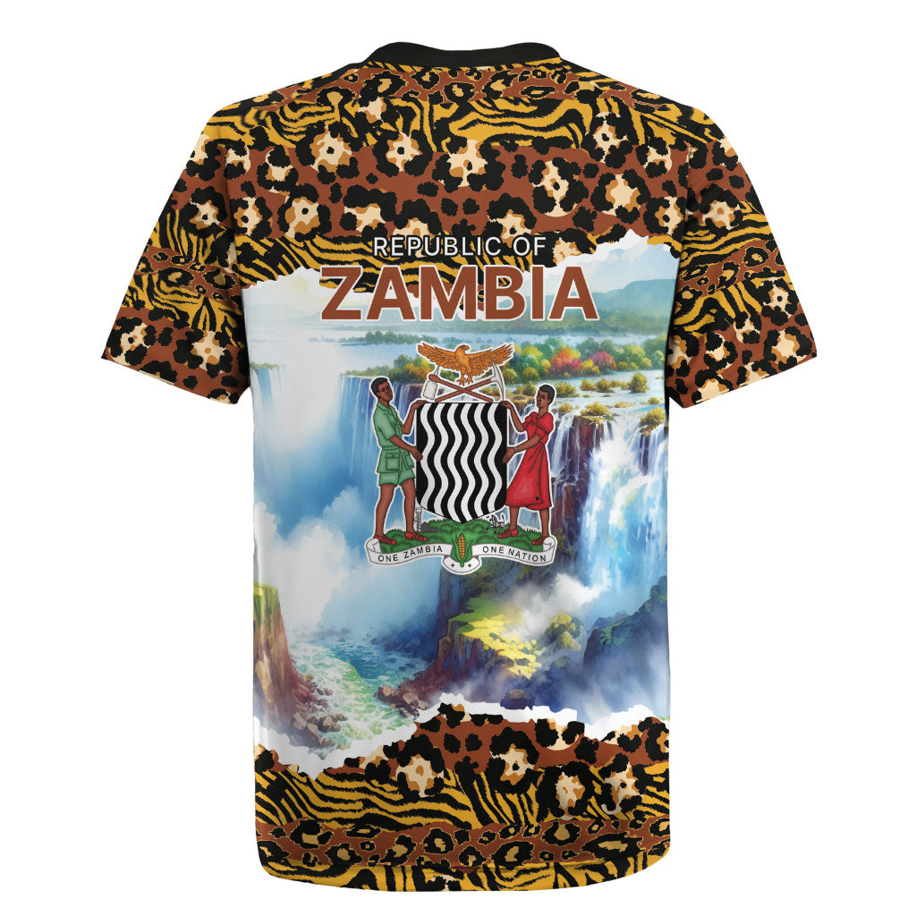 Zambian Heritage Independence 1964 Rugby Jersey Traditional African Seamless Pattern