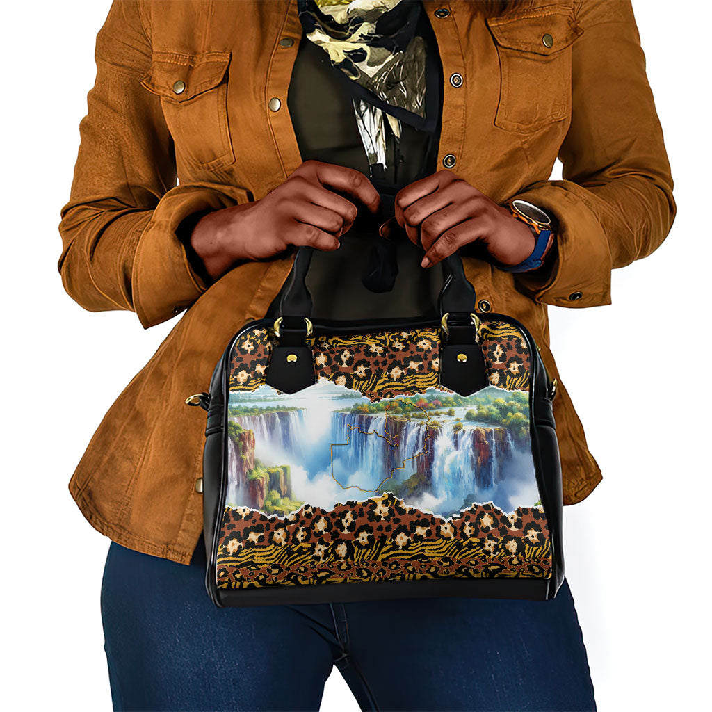 Zambian Heritage Independence 1964 Shoulder Handbag Traditional African Seamless Pattern