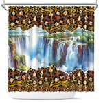 Zambian Heritage Independence 1964 Shower Curtain Traditional African Seamless Pattern